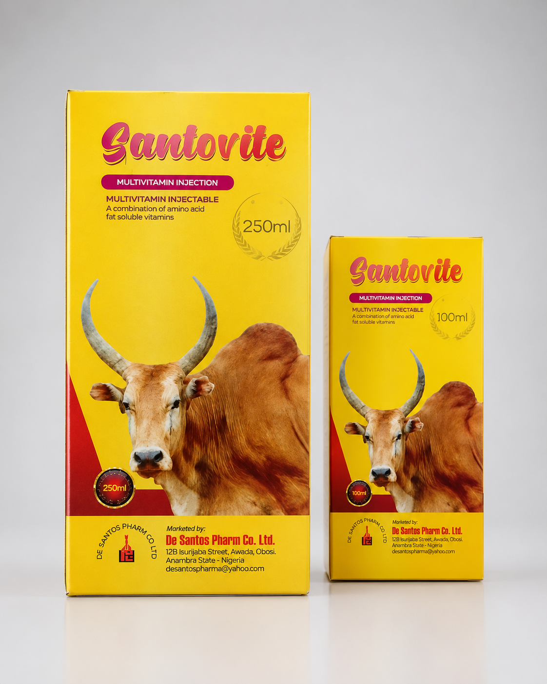 Santovite multivitamin injection in 250 ml and 100 ml packs